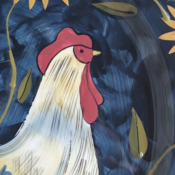 Susan Winget Rooster Sunrise Platter Plate - Picture 2 of 5